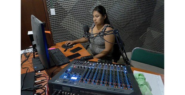Radio Tosepan Limakxtun, Cuetzalan, Puebla, 2023. Foto: Marlene Martínez