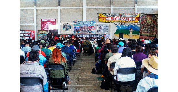 Cuarta Asamblea Nacional por el Agua y la Vida, auspiciada por el Congreso Nacional Indígena (CNI). La Magdalena Tlaltelulco, Tlaxcala, marzo de 2024. Fotos: Ángeles Torrejón