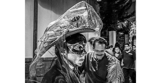 Personaje urbano, CDMX. Foto: Guillermo Bellinghausen Zinser