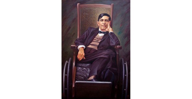 José Carlos Mariátegui, óleo de Etna Velarde en la Sala Memoria de la Casa Museo José Carlos Mariátegui, Lima, Perú