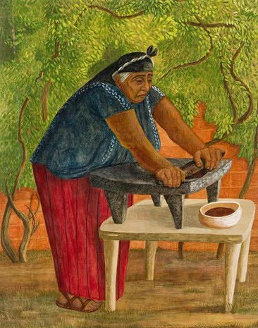 Metate (pintura). Foto: Olga Costa.